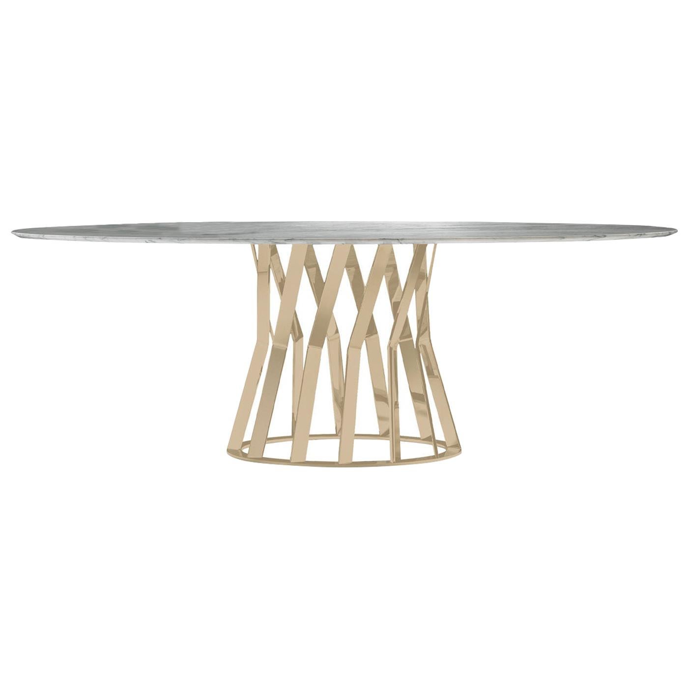 Ray Gold Dining Table For Sale