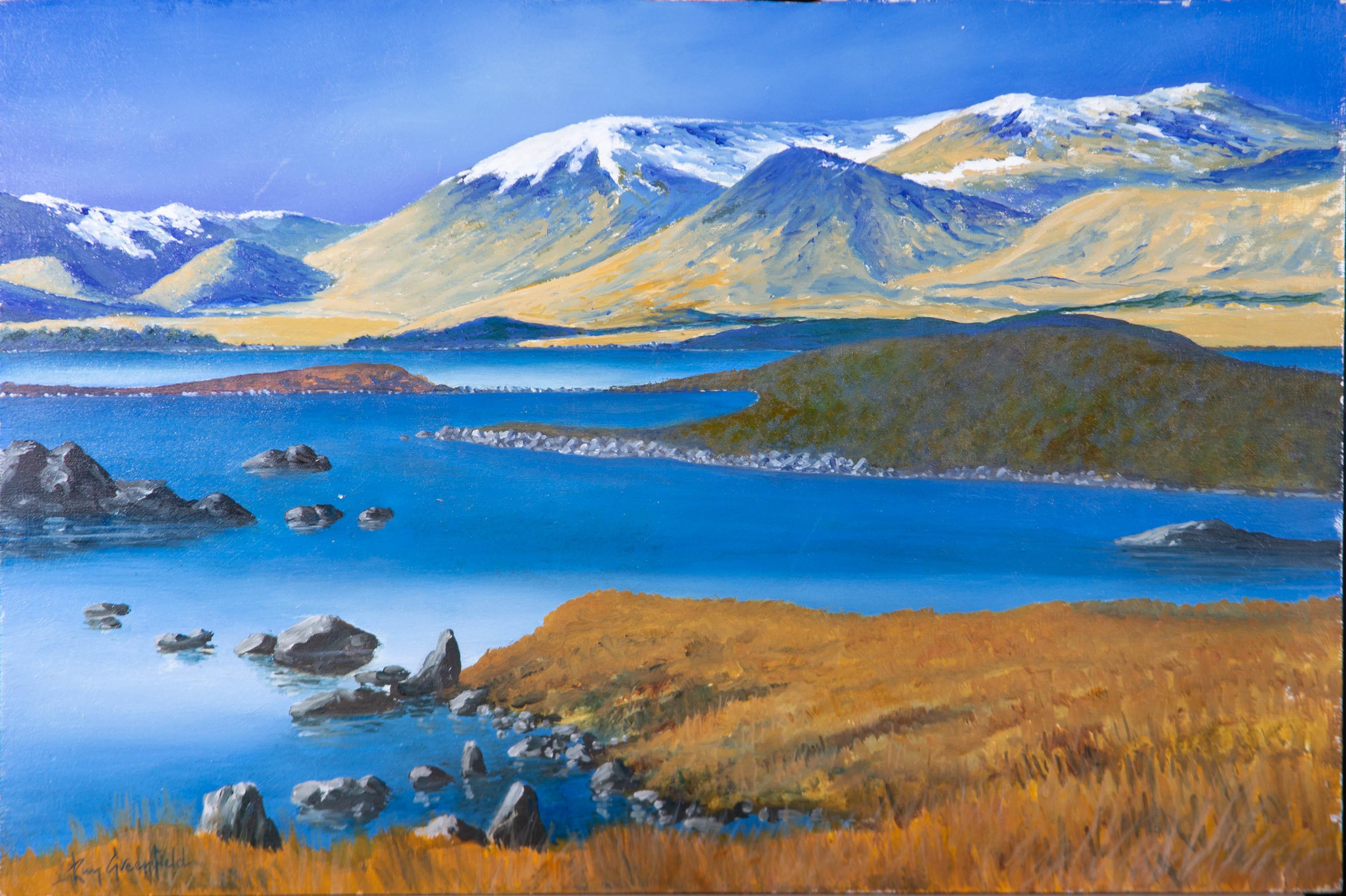 Ray Greenfield - 20th Century Oil, Snow Capped Mountains For Sale 1