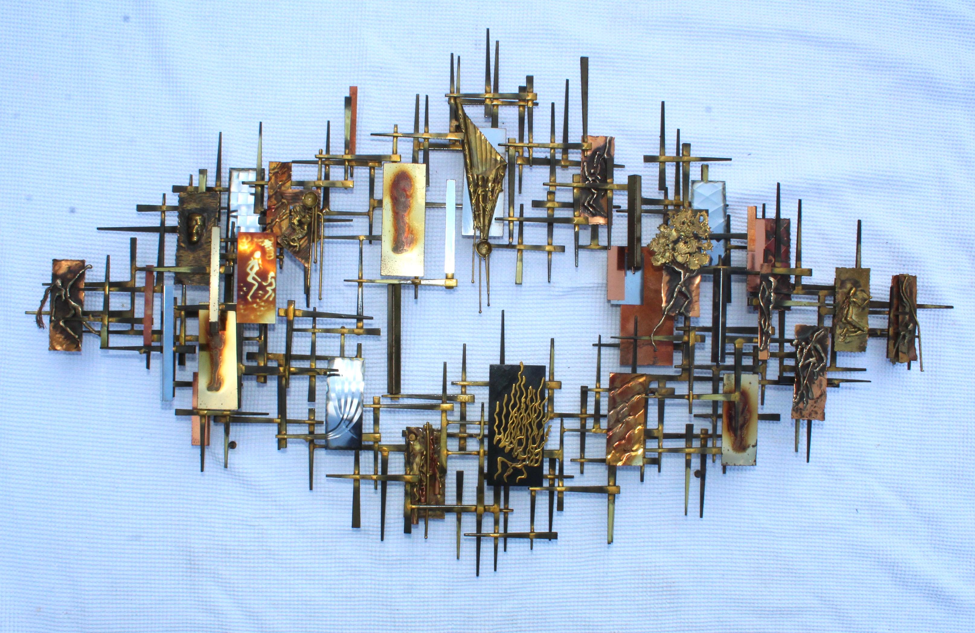 Ray H. Berger Brutalist Mix Metals Wall Sculpture 5