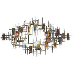 Ray H. Berger Brutalist Mix Metals Wall Sculpture