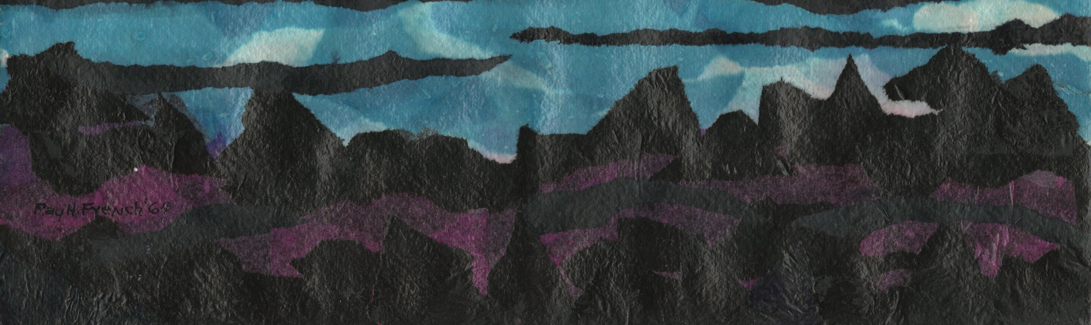 Sin título (Paisaje marino nocturno) en venta 1