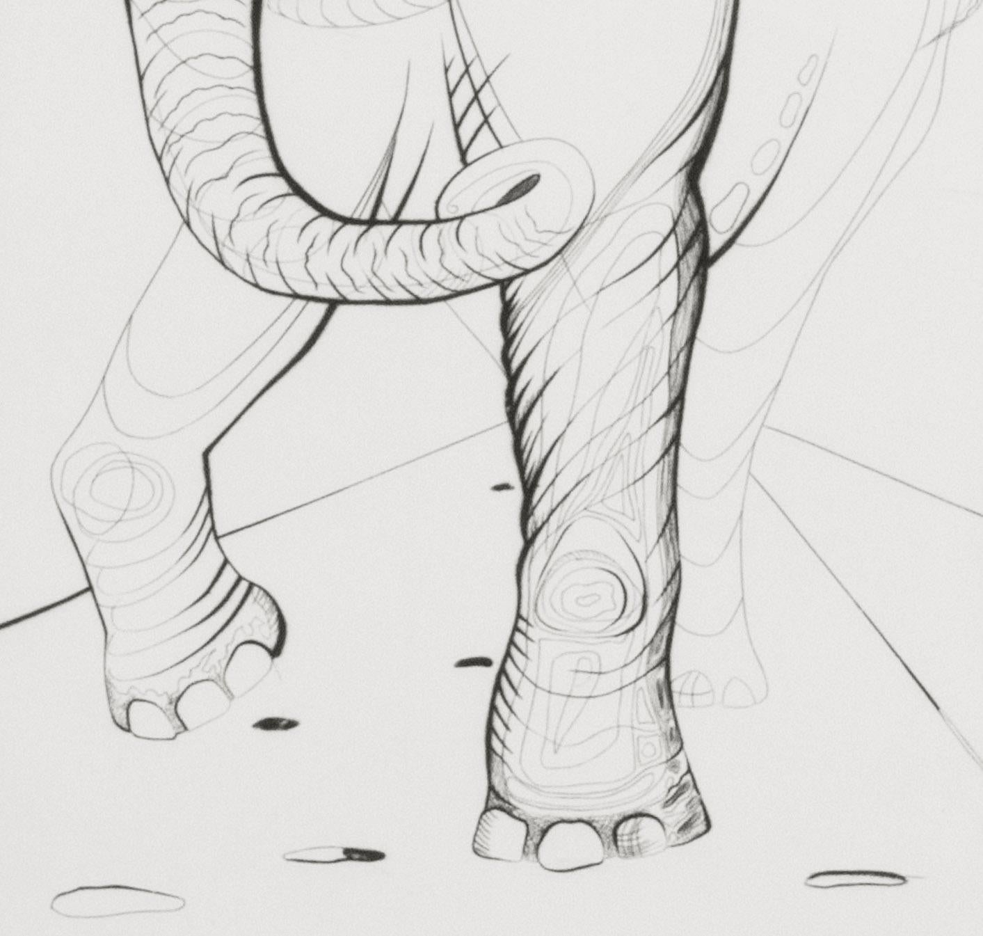 Elefante - Animal Print Grigio di Ray H. French