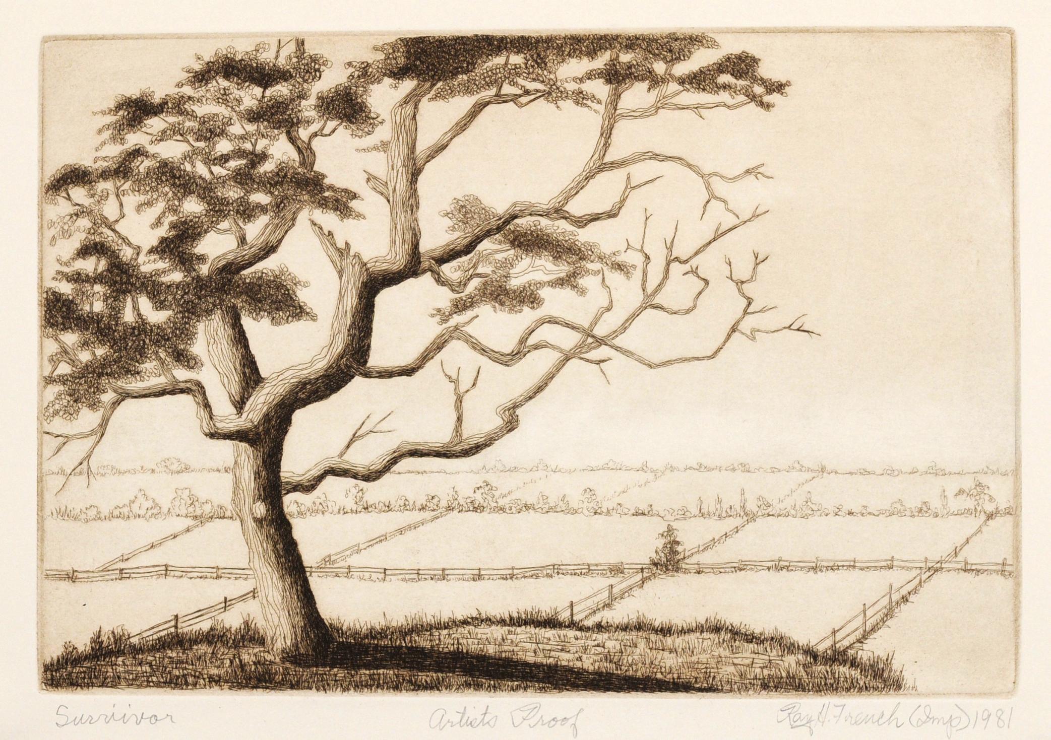 Landscape Print de Ray H. French - Superviviente