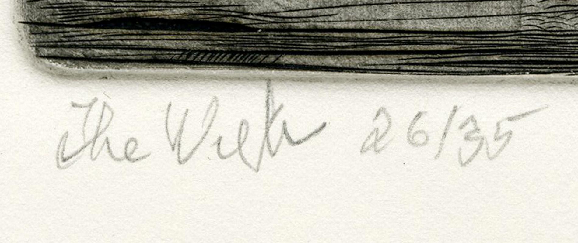 The Web
Engraving and soft ground, 1950
Signed, titled, dated and numbered by the artist
Edition: 35 (26/35)
Printed by Master Printer, Jon Clemens, 2000
Provenance:
Estate of the artist
Martha A. French Trust

Note: Shows the artist's psychological