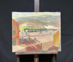 RAYMOND HEUDEBERT (1894-1991) FRENCH FAUVIST OIL - FISHING HARBOUR LANDSCAPE