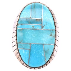 Ray Jack Sterling Silver Turquoise Inlay Ring