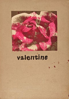 "Valentine" Ray Johnson, collage su due lati, Pop Art, Dadaista, Mail Art, Fluxus