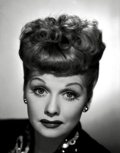 Vintage Lucille Ball Elegant Closeup Globe Photos Fine Art Print