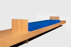 Azul Cobalto Ray Kappe RK4 Sofá en Roble Rojo, nuevo