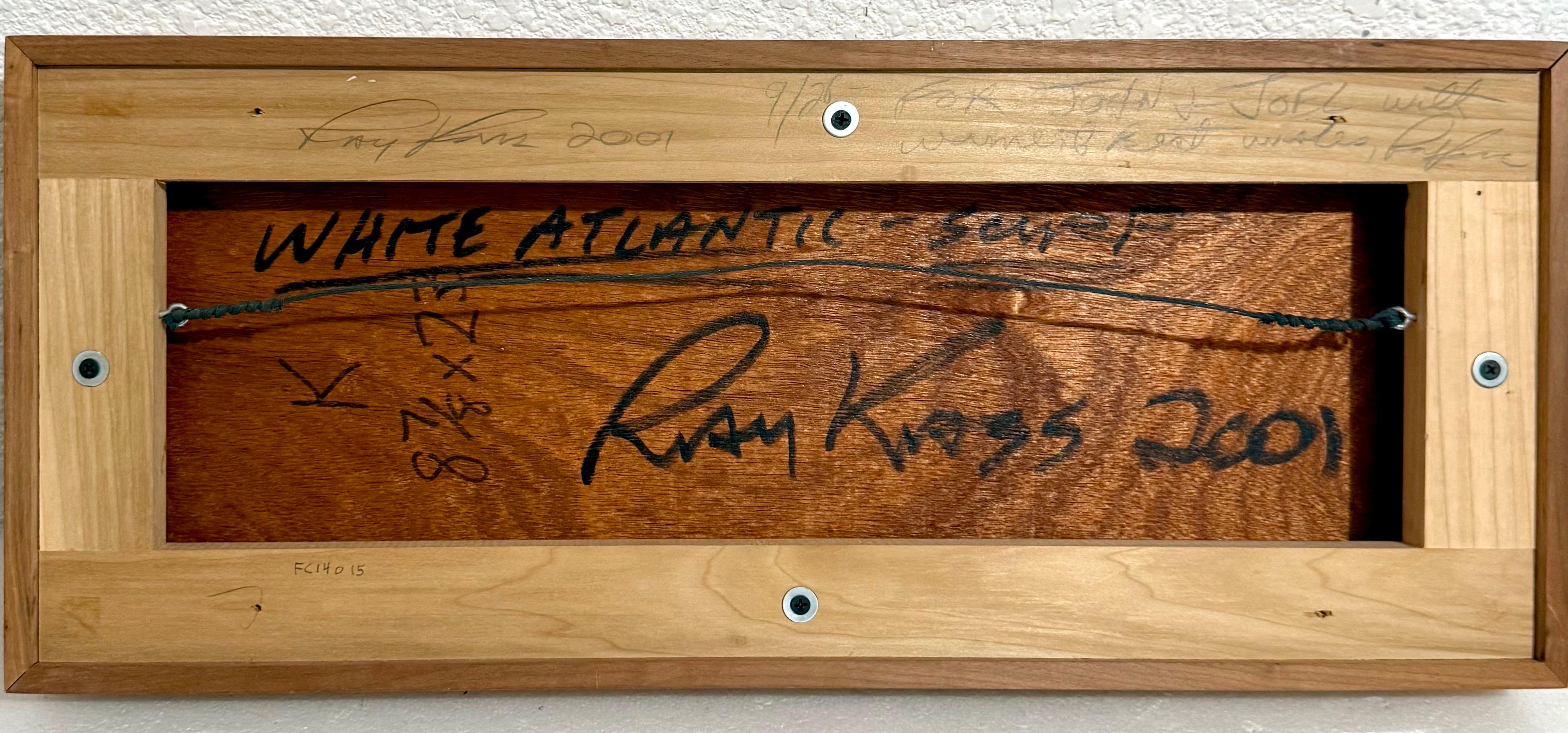 White Atlantic Surf Mixed Media Modernist Abstract Seascape Painting Ray Kass im Angebot 7