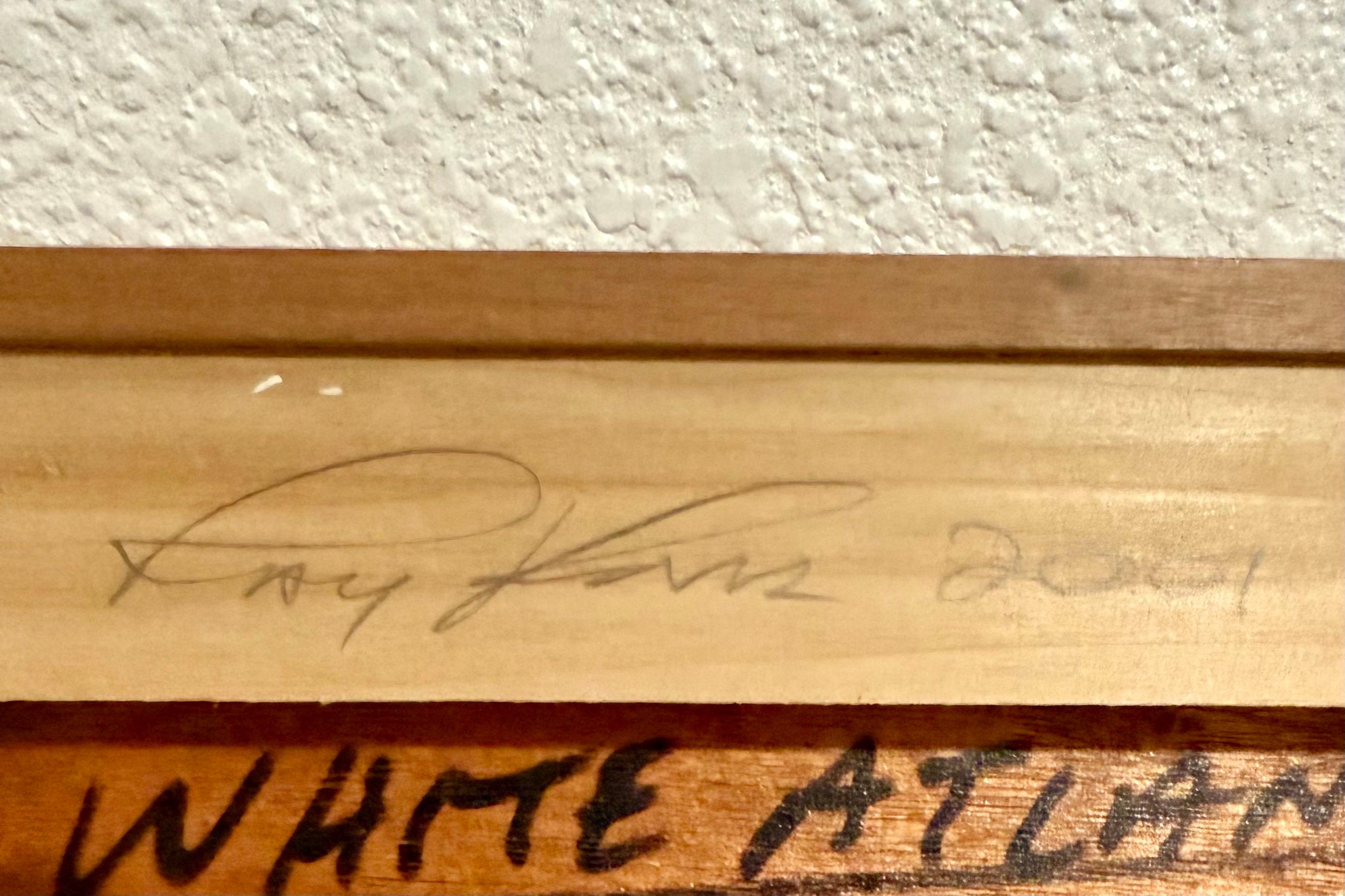 White Atlantic Surf Mixed Media Modernist Abstract Seascape Painting Ray Kass im Angebot 8