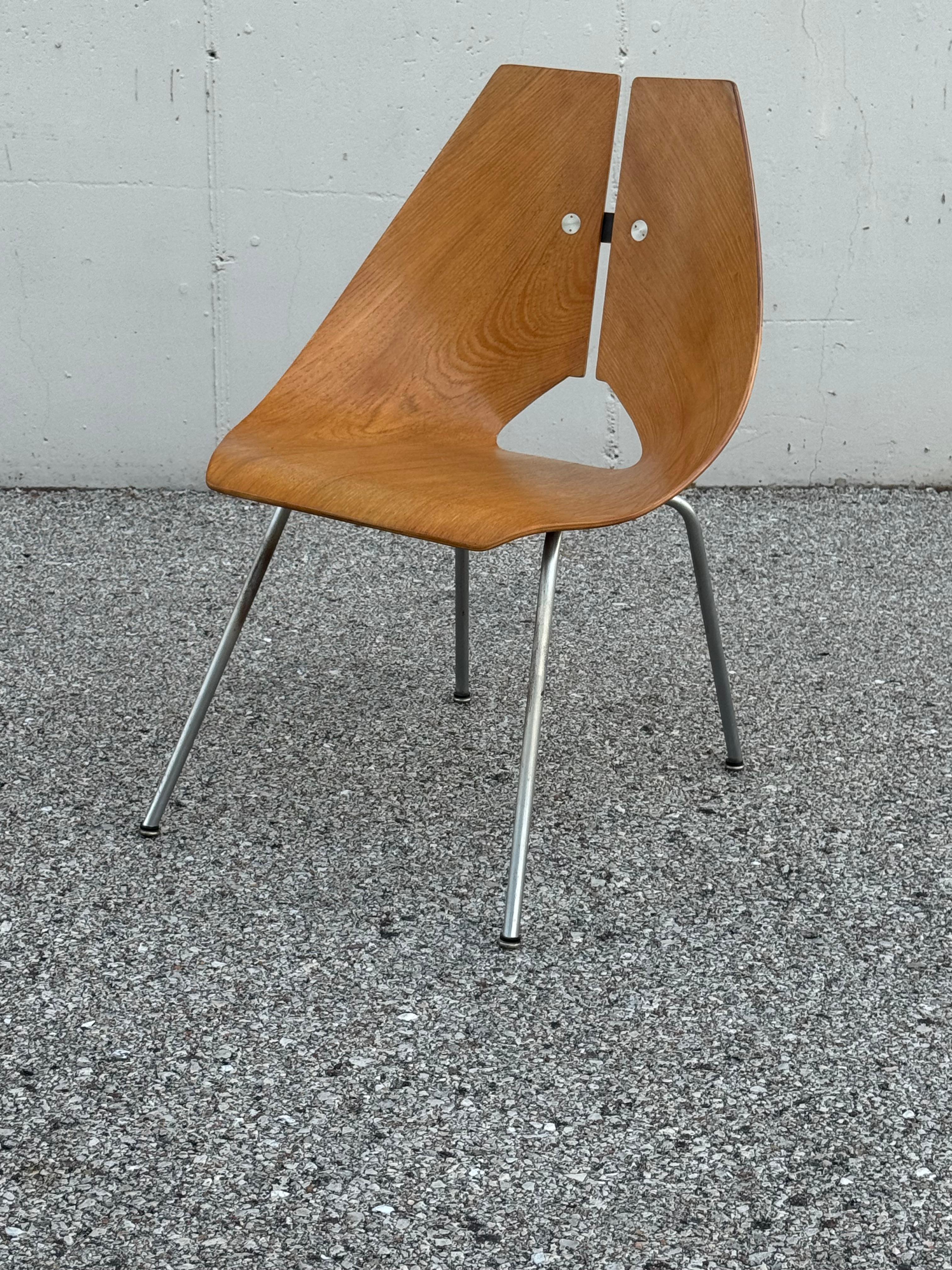 Ray Komai für J.G. Möbel 1950er MCM Bugholz Sperrholz Stuhl - Paar verfügbar - (amerikanisch) im Angebot