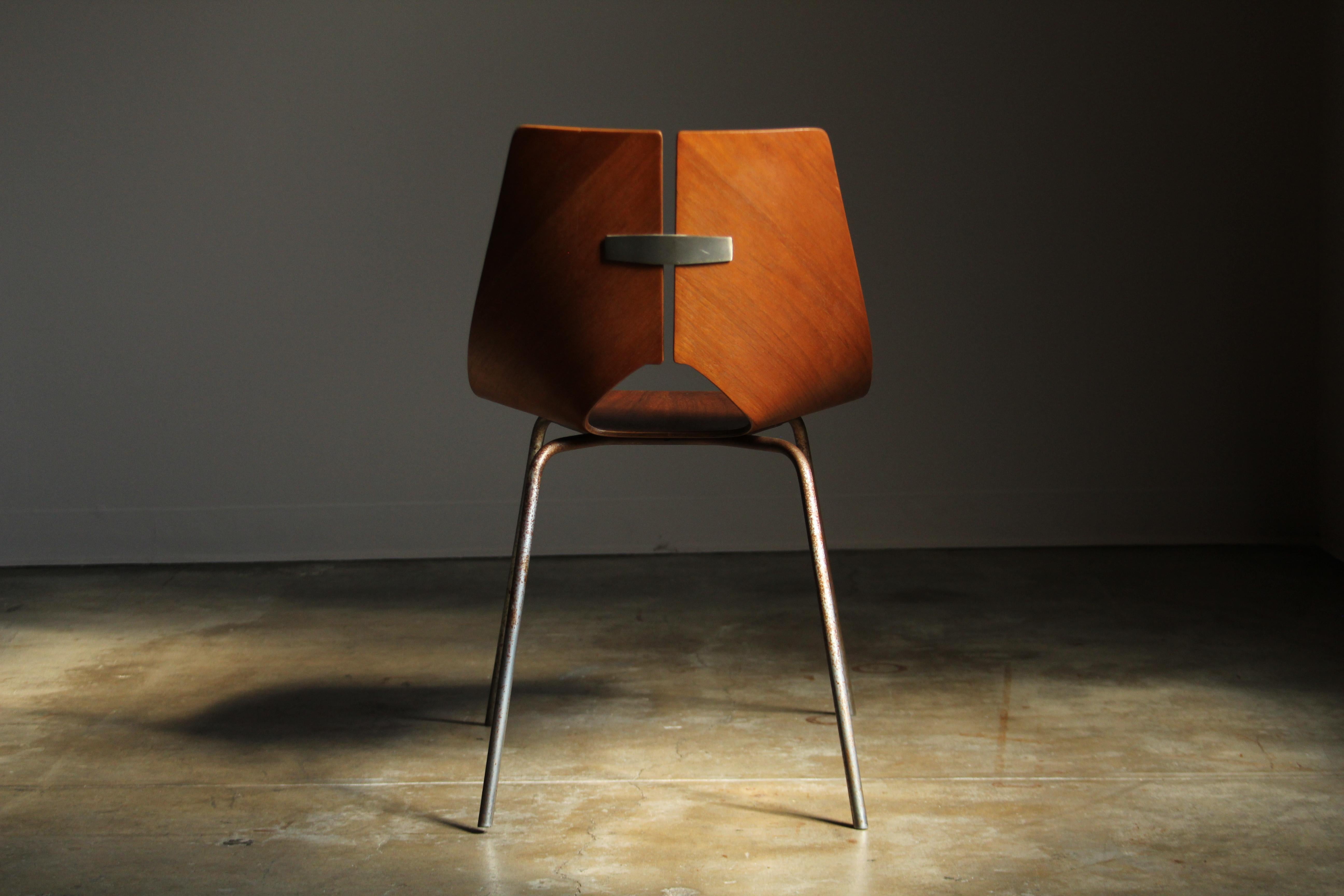 Sedia laterale in compensato modellato di Ray Komai, 1949 in vendita 1