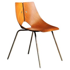 Sedia laterale in compensato modellato di Ray Komai, 1949