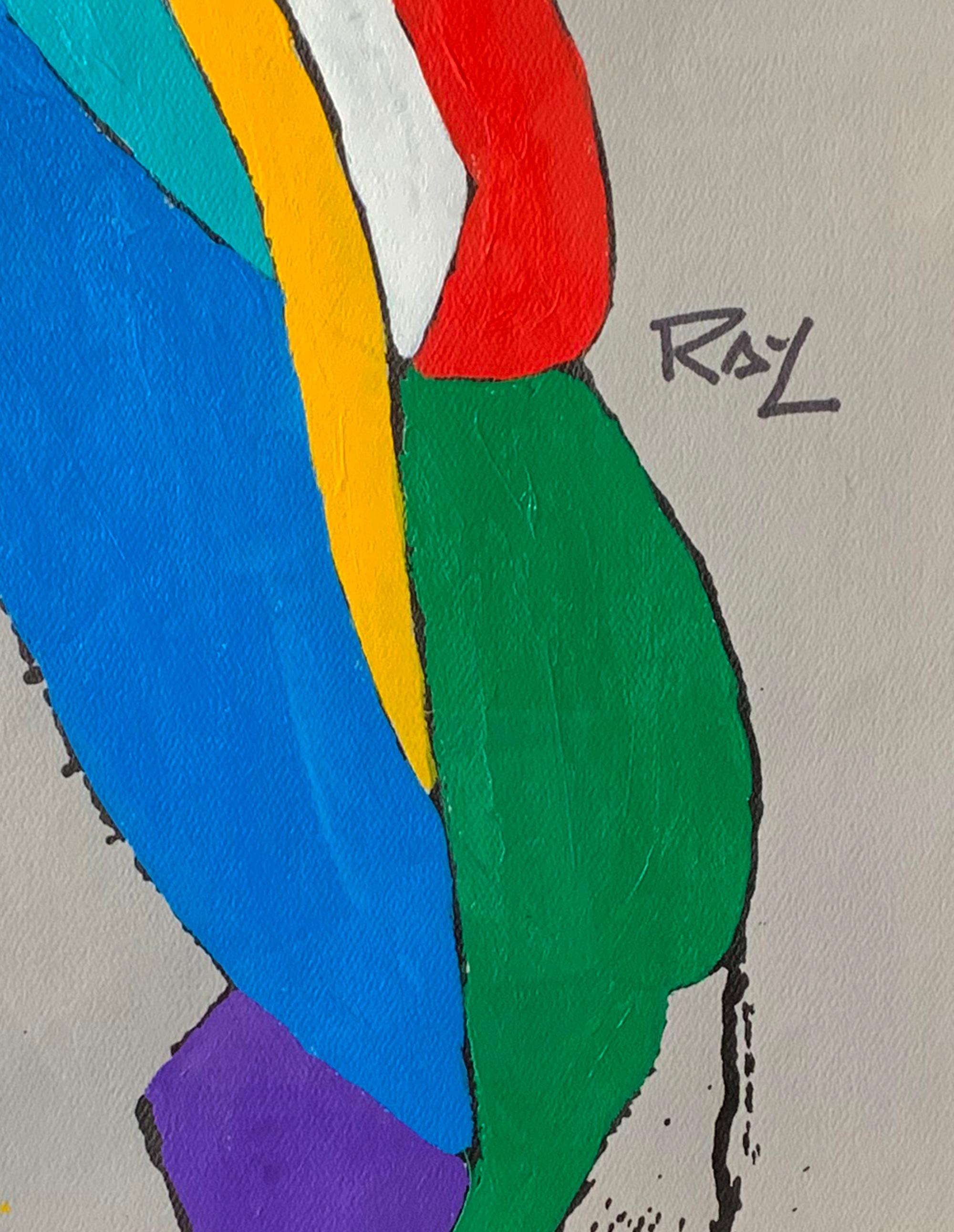 Metamorfosi, Astrazione figurativa, Astrazione modernista, 1995 - Painting Astratto di Ray Leight