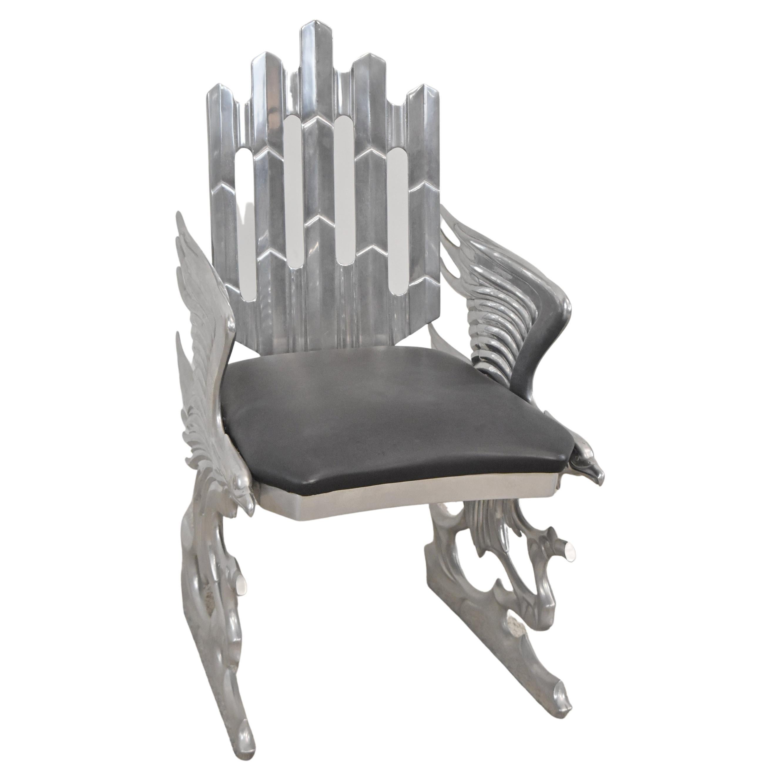 Ray Lewis "Eagle" Armchair in Aluminum For Sale