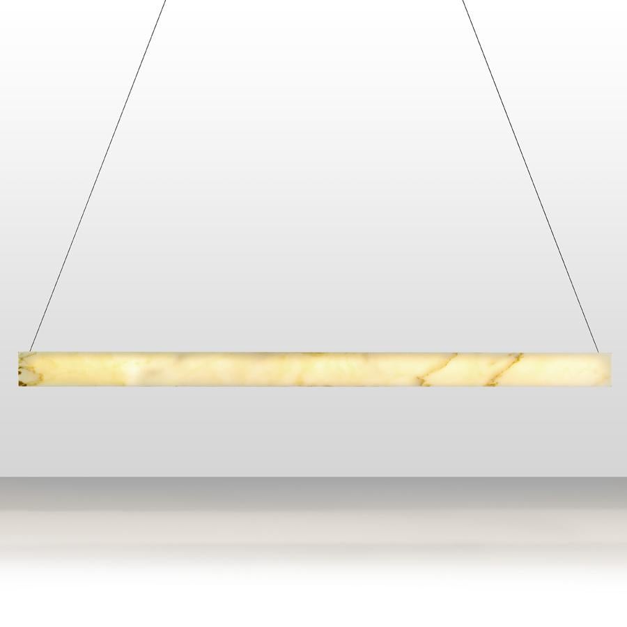 Greek Ray Marble Pendant Light by On.Entropy, in Seamless White Marble For Sale