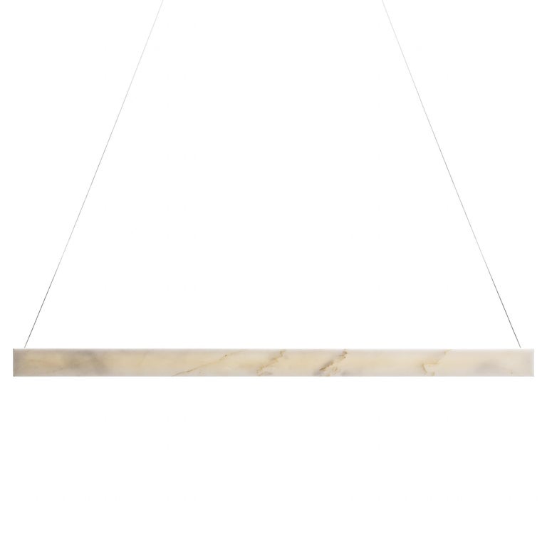 Greek Ray Marble Pendant Light by On.Entropy, in Seamless White Marble For Sale
