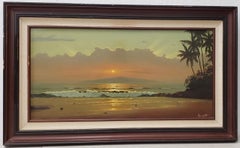 Ray Morissette Hawaiian Sunset Oil Painting C.1970s