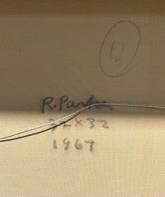 "Untitled" Ray Parker, Color Field Lyrical Abstract, Blue and Magenta Painting