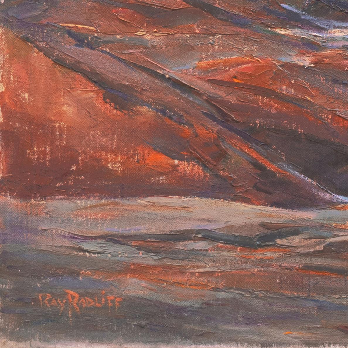 'High Tide', Santa Cruz Art League, Exhibited Seascape, San Francisco Bay Area - Painting by Ray Radliff