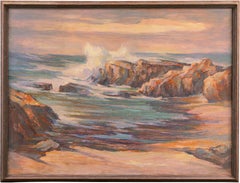 'Pacific Sunset', Oil Seascape, San Francisco Bay Area,  Santa Cruz Art League
