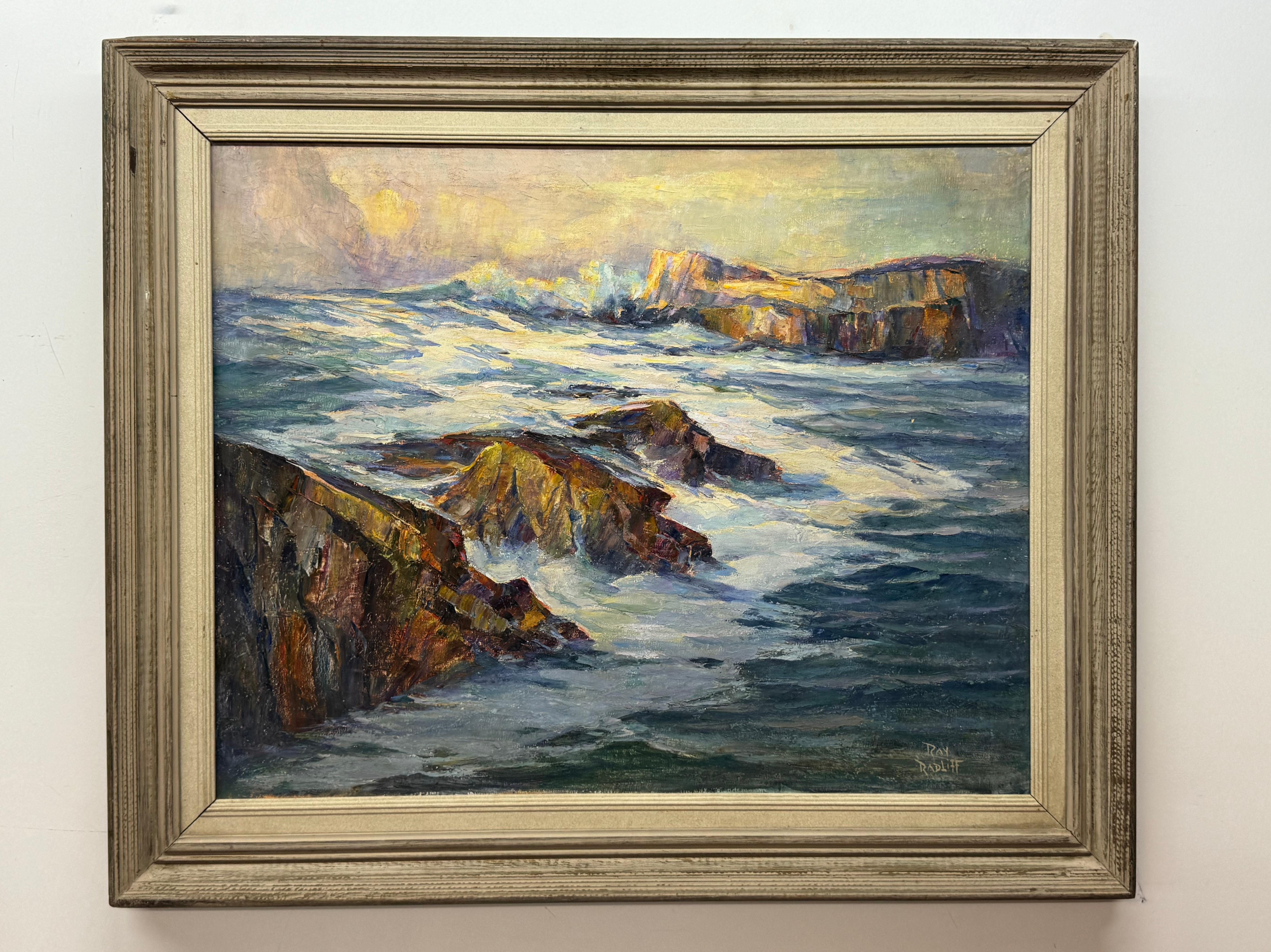 Ray Radliff "Sunset Surf" Coastal Landscape Painting

Oil on canvas 

24 x 30 unframed, 30.75 x 36.5 framed
