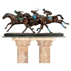 Vintage Ray Renfroe Sculptor, Limited Edition Sizeable Horse Racing Bronze