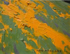 "BLOOMING CALIFORNIA POPPIES" LANDSCAPE BRILLIANT YELLOW WILDFLOWERS.