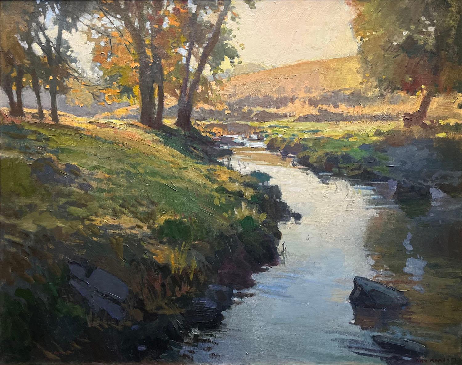 Curtis Creek; Sonora, California - Realist Painting by Ray Roberts