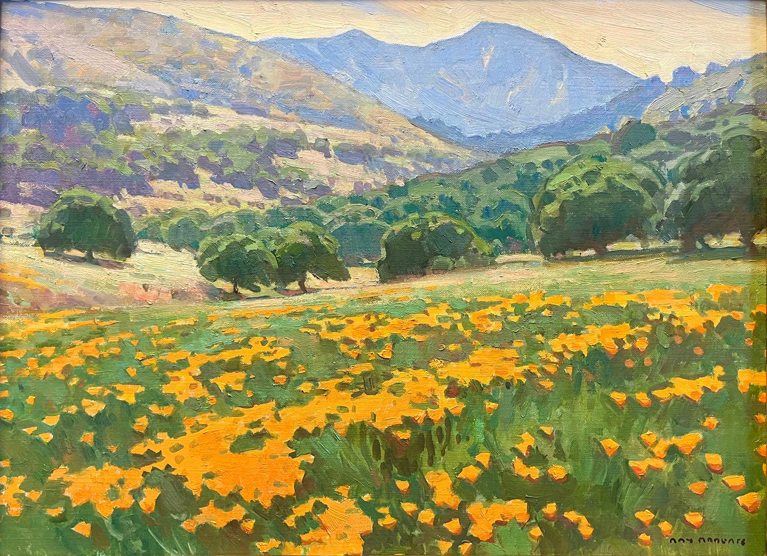 Poppies; Tejon Ranch, California - Realist Painting by Ray Roberts