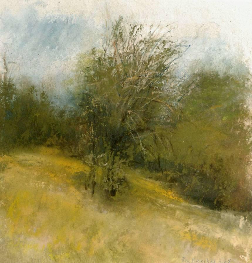 Ray Ruseckas Landscape Painting - Tree at Hughes Farm