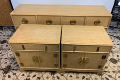 Ray Sabota for Century Furniture Three Piece Bedroom Set Dresser Two Nightstands