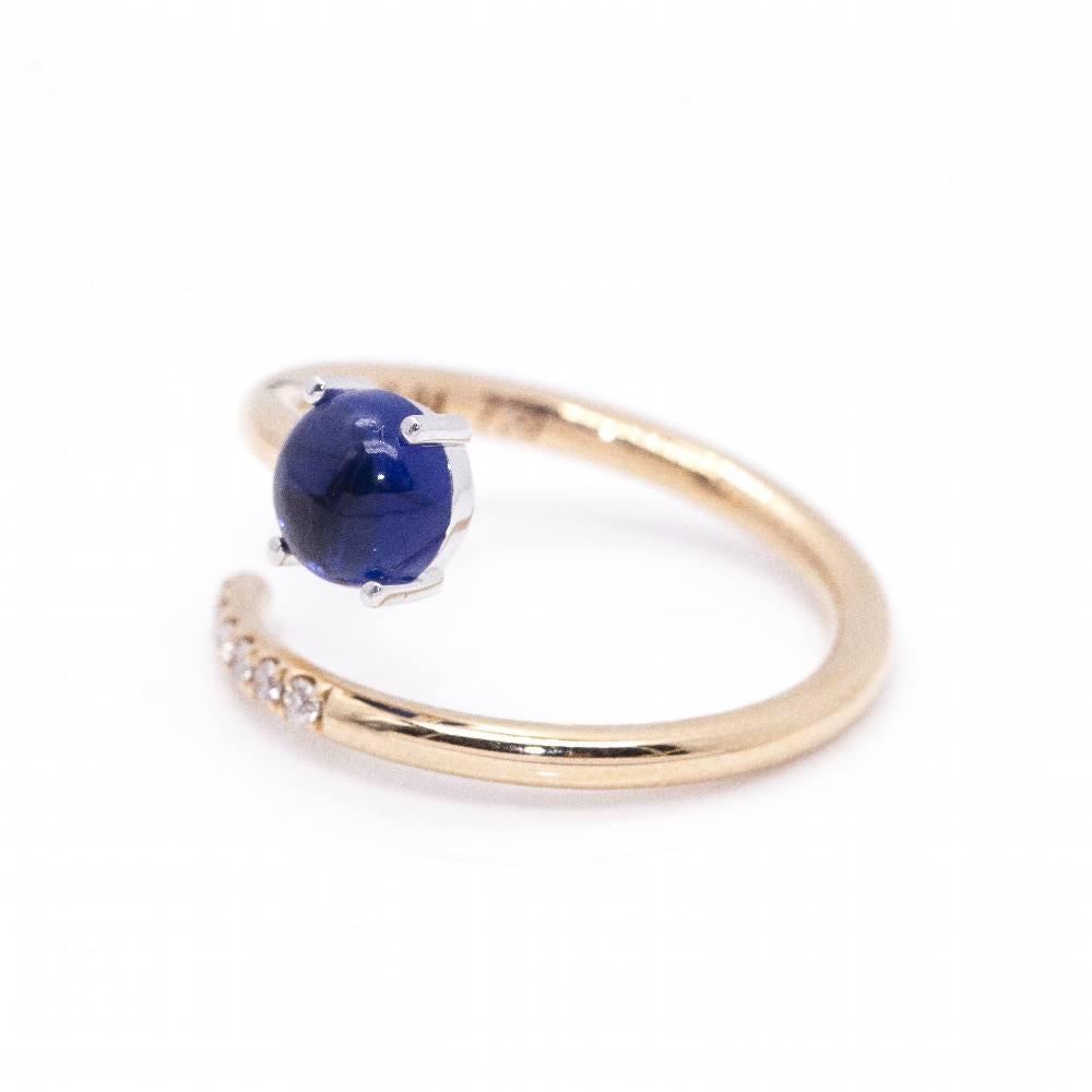 Women's RAY Sapphire and Gold Ring For Sale