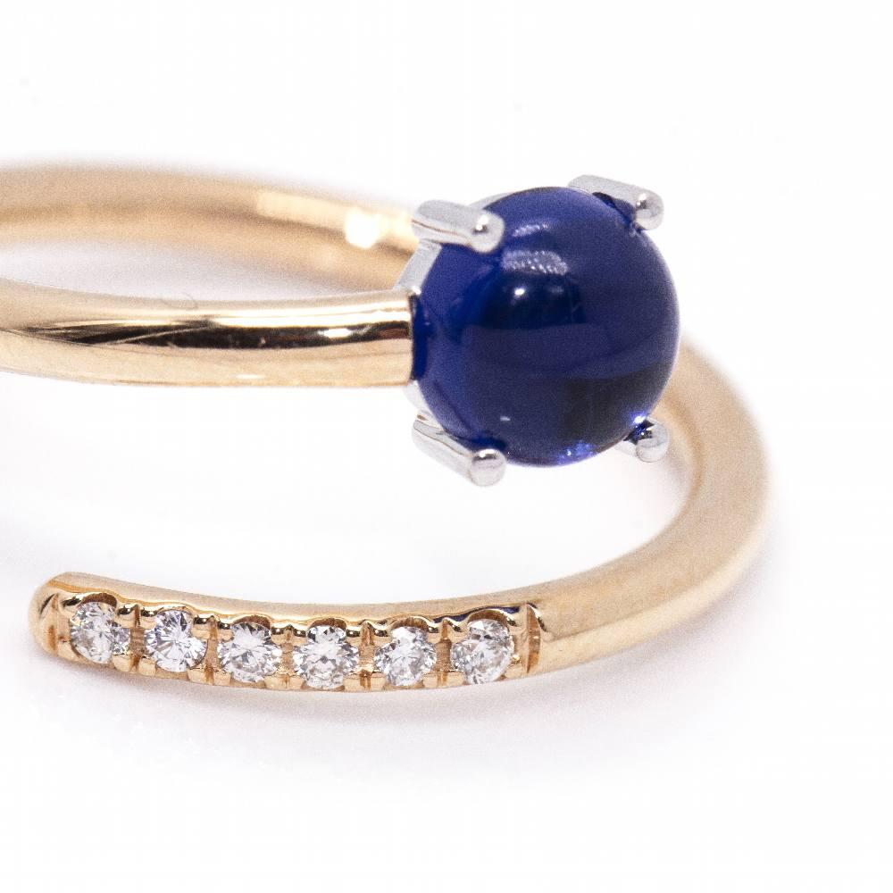 RAY Sapphire and Gold Ring For Sale 1
