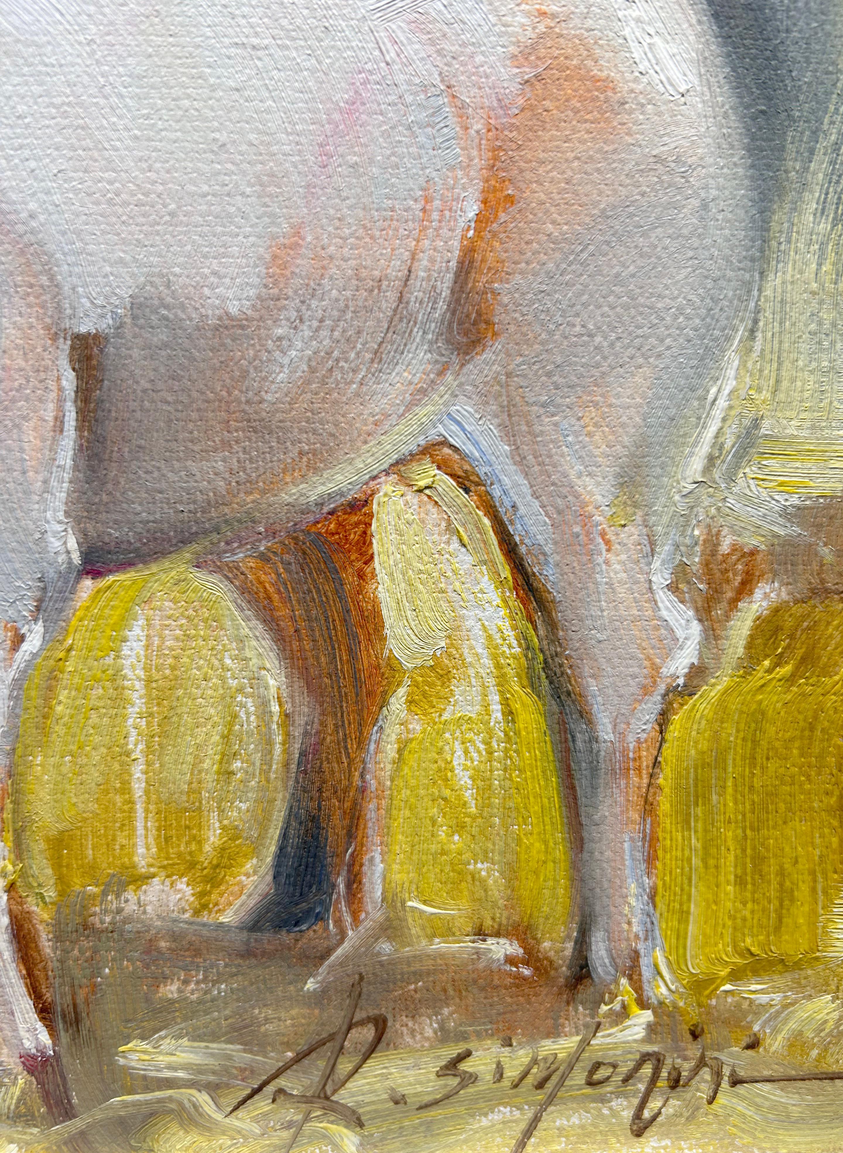 Ray Simonini, „Ethel“, 8x10, Impressionistisches Ölgemälde auf Leinwand, Bauerntier, Ölgemälde auf Leinwand im Angebot 5