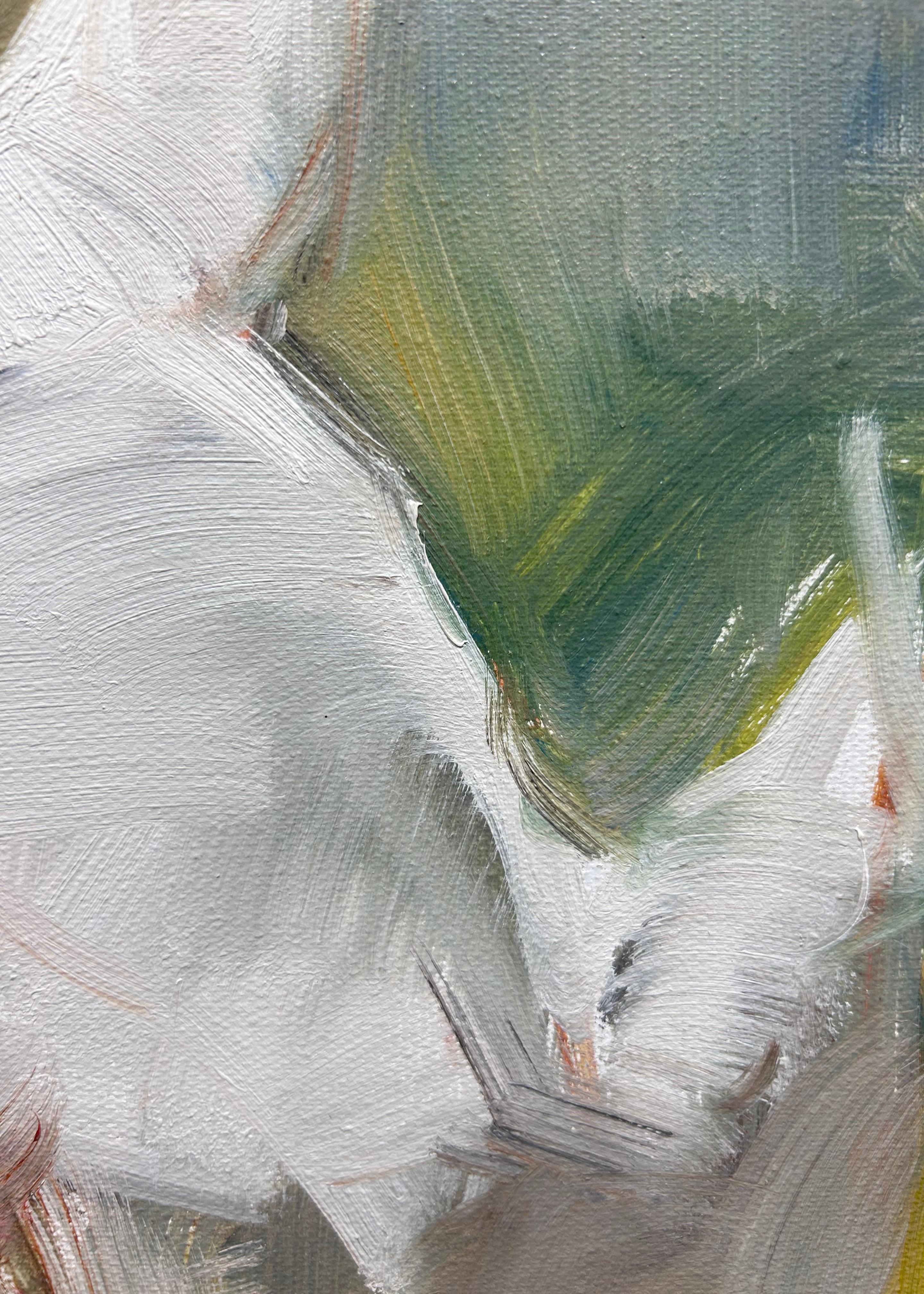 Ray Simonini, Lucie, peinture d'animaux de ferme d'oie blanche, huile sur toile en vente 6
