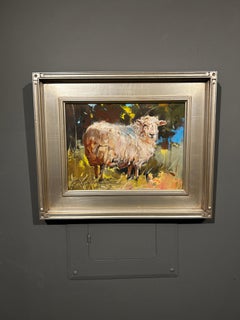 Ray Simonini „Meryl“ 12x16 Ölgemälde auf Leinwand, „White Sheep Farm“