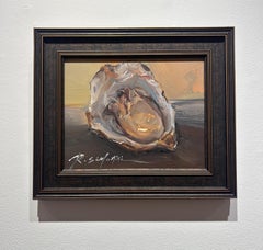 Ray Simonini "Raw" 8x10 Oyster Shell Impressionist Oil Painting on Canvas