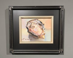 Ray Simonini "Salt & Sea" 8x10 Oyster Shell Impressionist Oil Painting on Canvas
