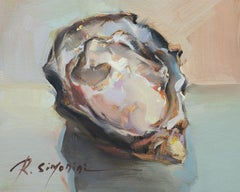 Ray Simonini "Salt & Sea" 8x10 Oyster Shell Impressionist Oil Painting on Canvas