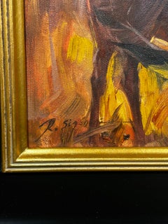 Ray Simonini, „Shared Horizon“ – 9x12, impressionistisches Ölgemälde mit Pferden und anderen Tieren auf einem Bauernhof