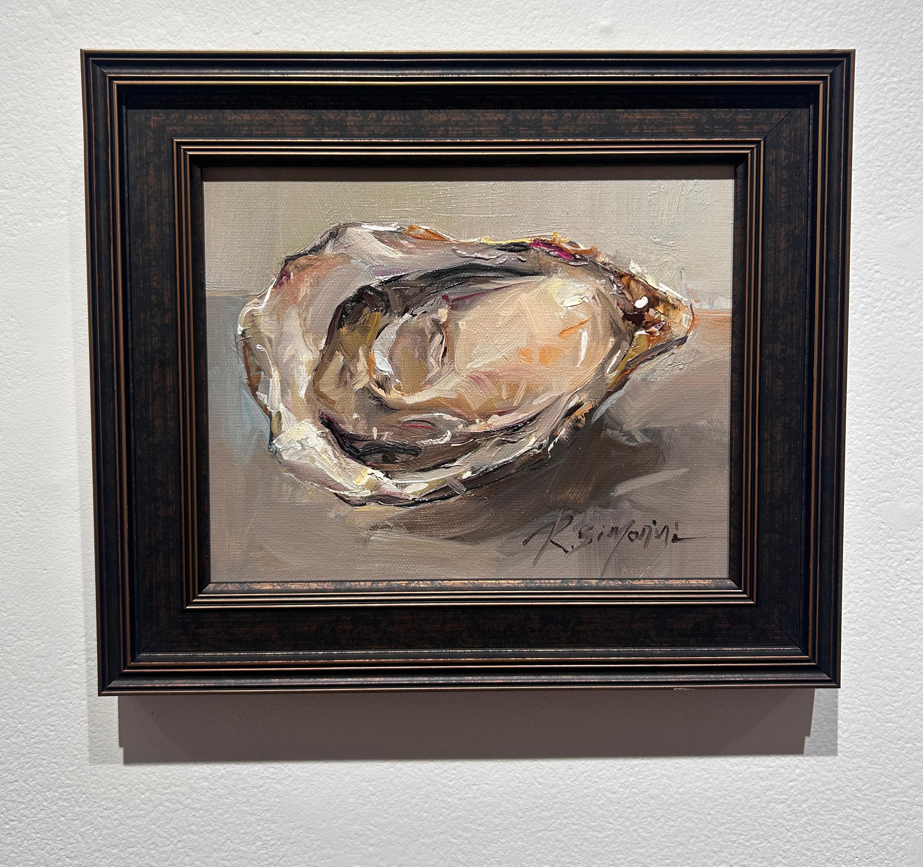 oyster shell art on canvas