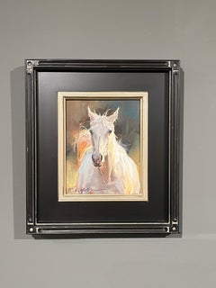 Ray Simonini, "Stardust" 10x8 Impressionist Horse Farm Animal Oil Painting