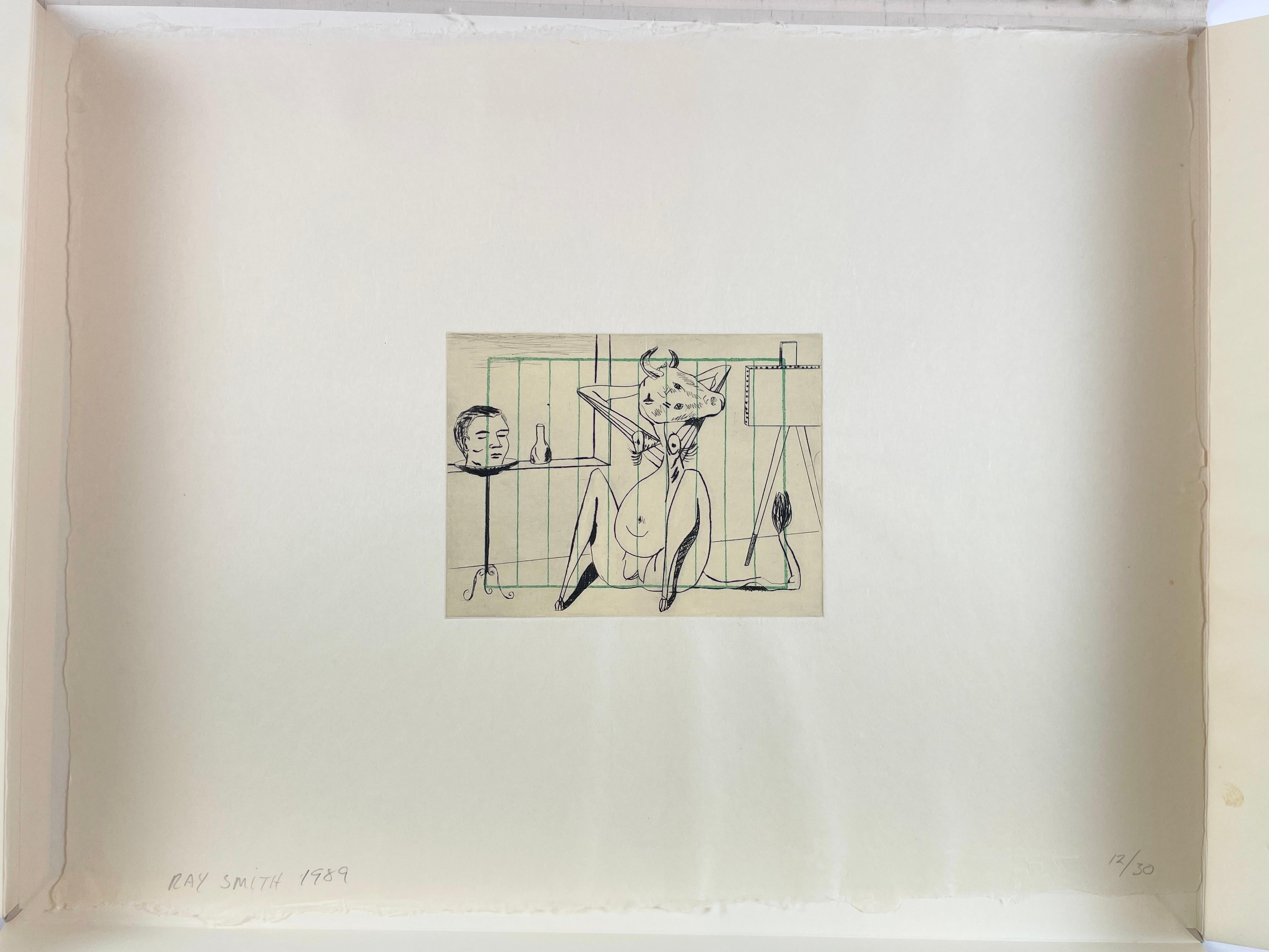 Cartas de Japon by Ray Smith surreal Dali esque print Japanese portfolio  For Sale 10