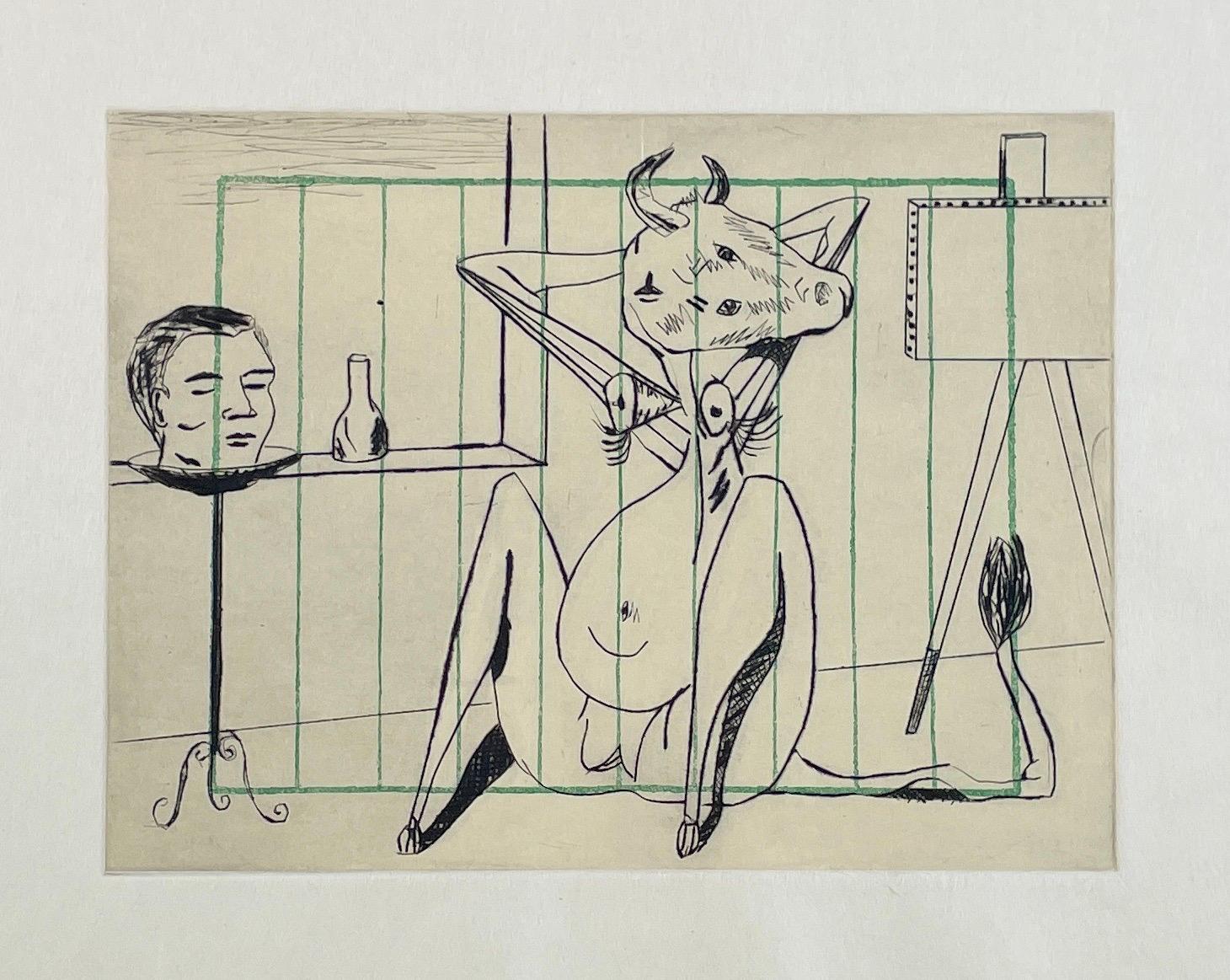 Cartas de Japon de Ray Smith impresión surrealista al estilo de Dalí Carpeta japonesa