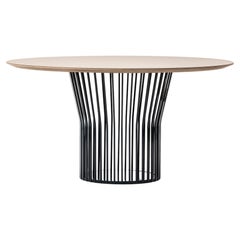 Ray Table 0142, Metal, Design, Living, Wood, Home, Table,Original, Black, Oak