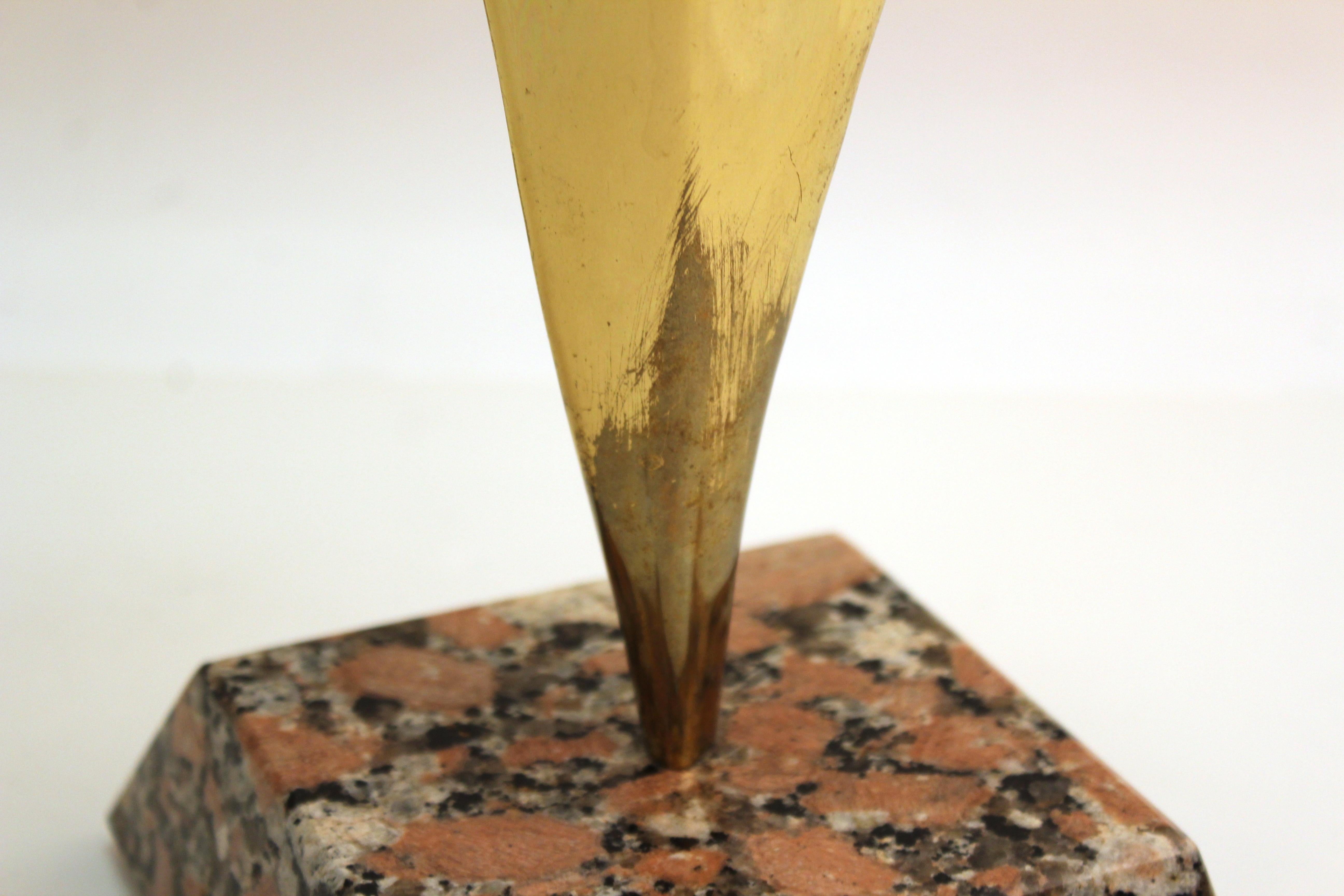 Ray Tanner Modern Abstract Sculpture in Brass 2