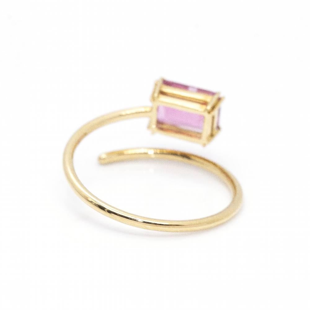 RAY Tourmaline and Gold Ring In New Condition For Sale In BARCELONA, ES