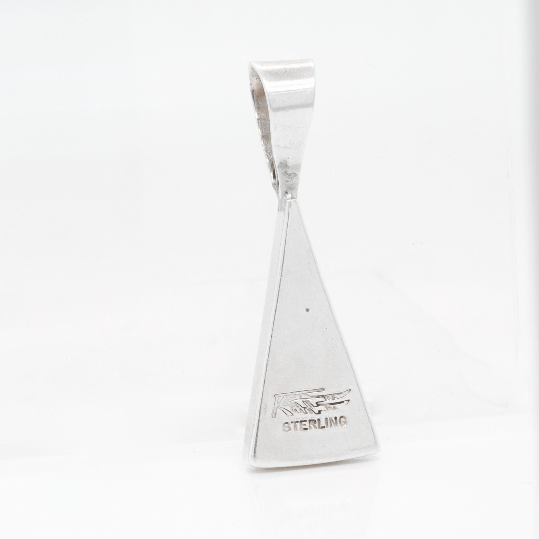 Ray Tracey Messer-Anhänger aus Sterlingsilber mit Intarsien und Edelsteinen für Damen oder Herren im Angebot